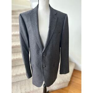 Jigsaw Grey/Black Micro Houndstooth Virgin Wool Blazer